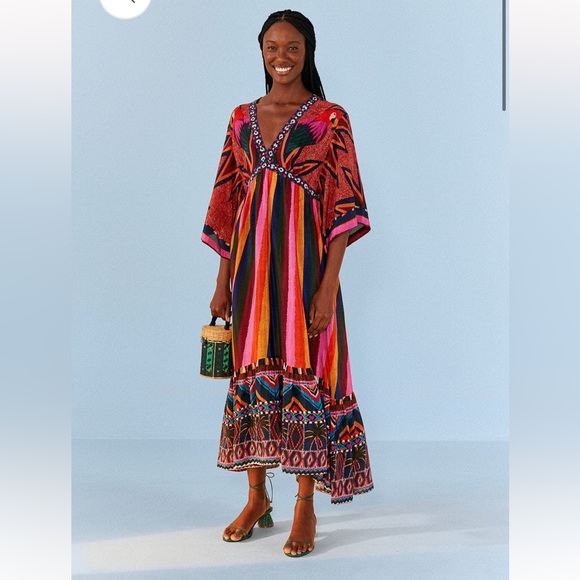 FARM RIO Macaw Show Maxi Dress - Picture 1 of 13